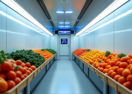 Temperature controlled interior of a refrigerated trailer